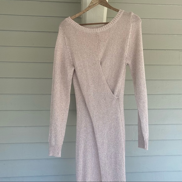 venus cross front maxi sweater